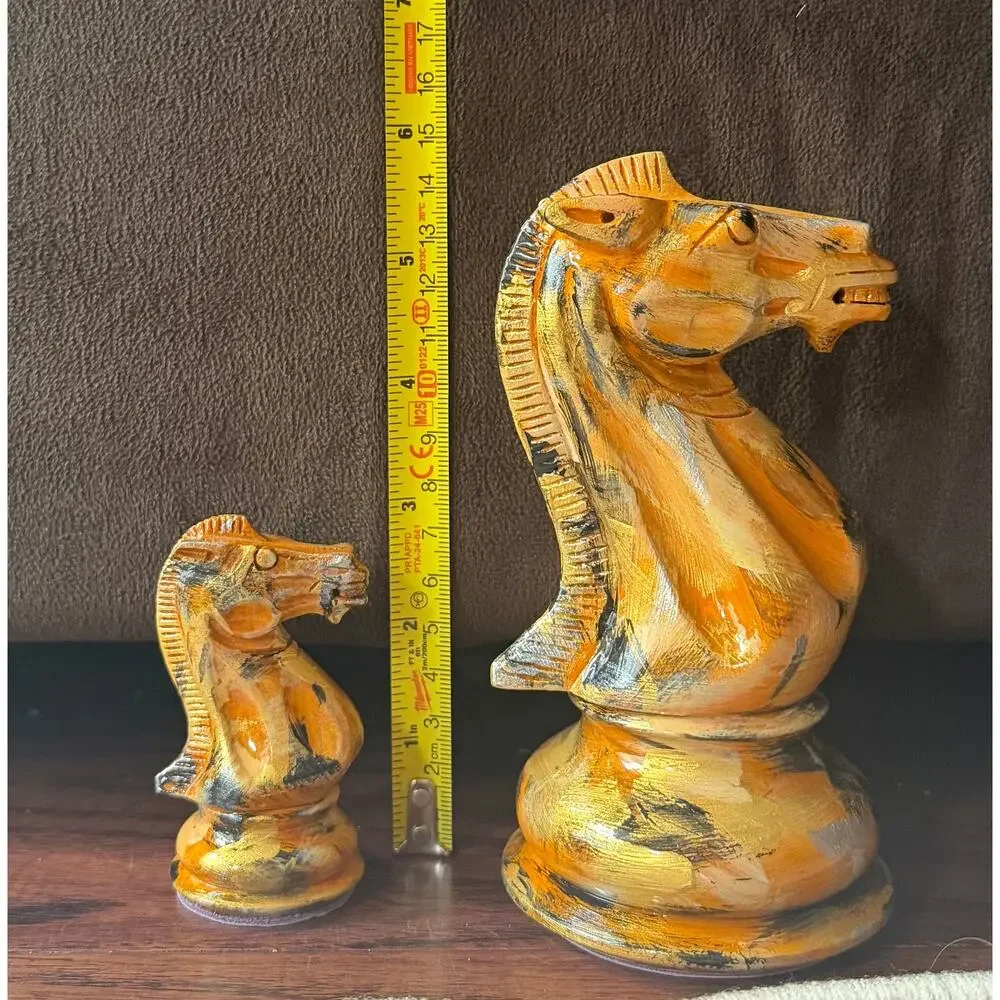 $1795 Purling London x Olivia Pilling Gold Knight Chess Art 15cm + Mini Rare Set